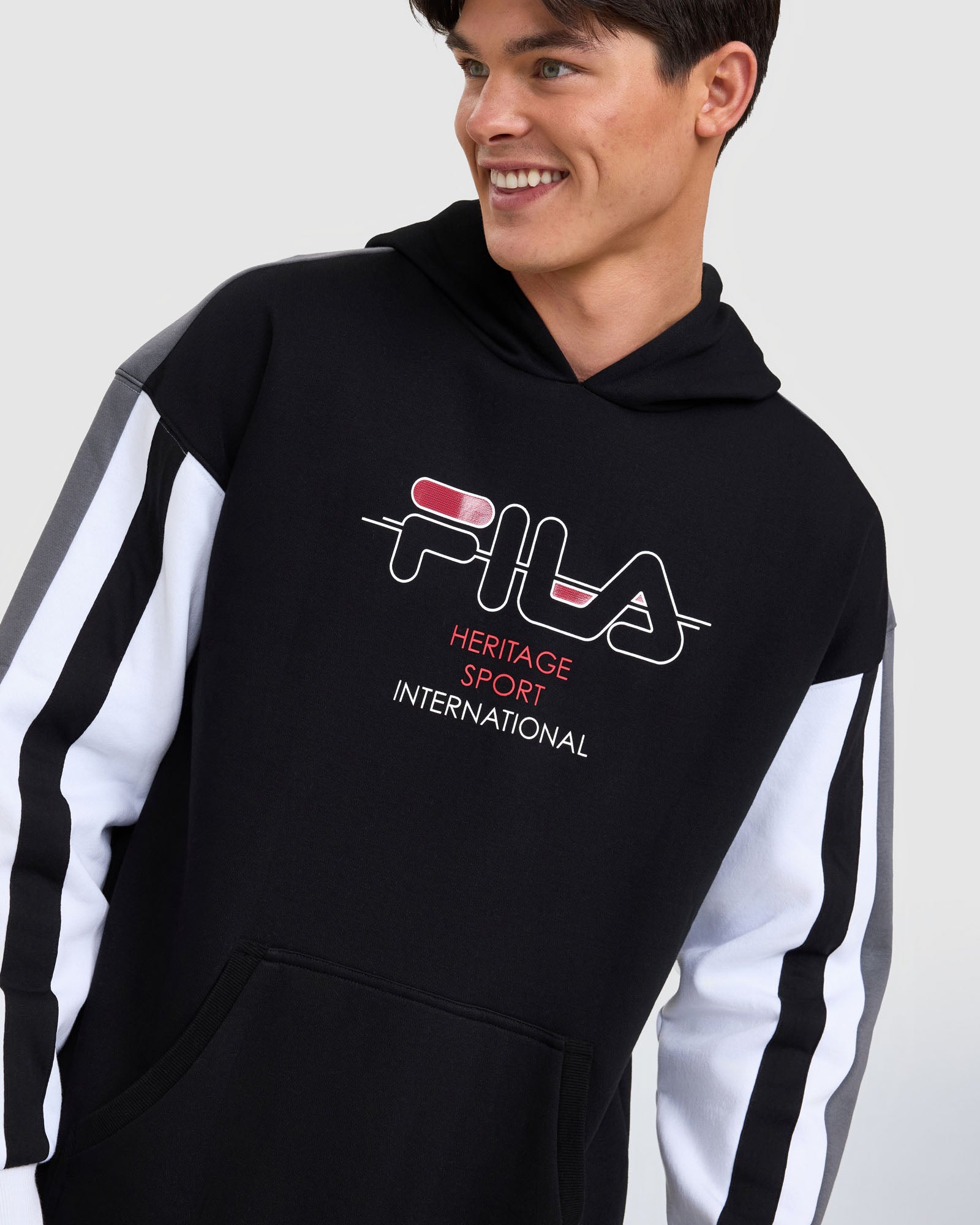Fila Chevron Fila Panel Logo Crew Sweatshirt Fila Panel Logo Crew