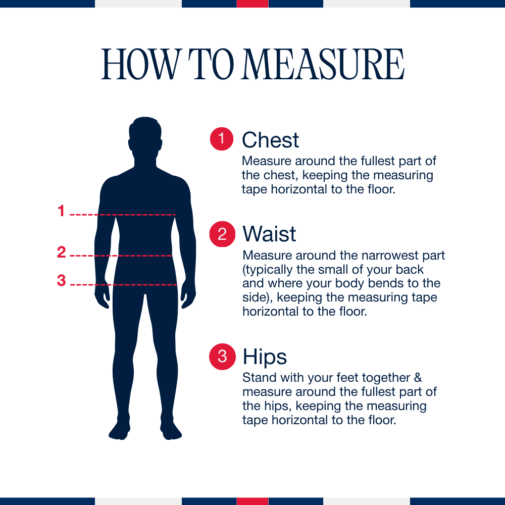 How to measure for Mens Apparel