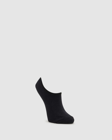 Unisex No Show Socks 3pk Black