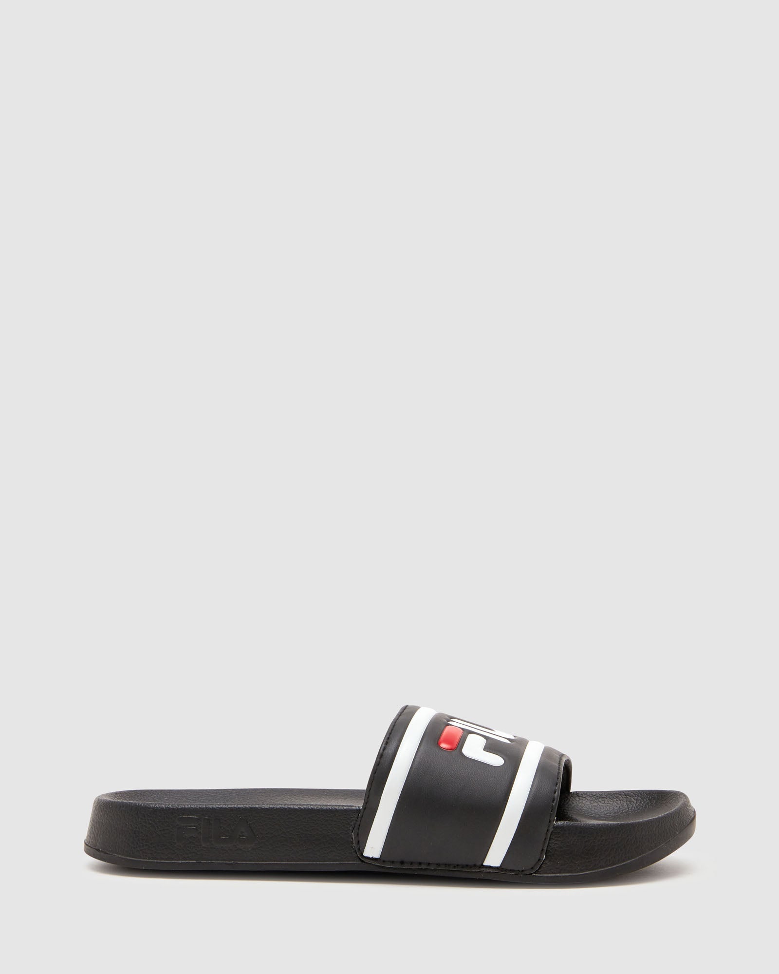 Fila slides black and white hotsell