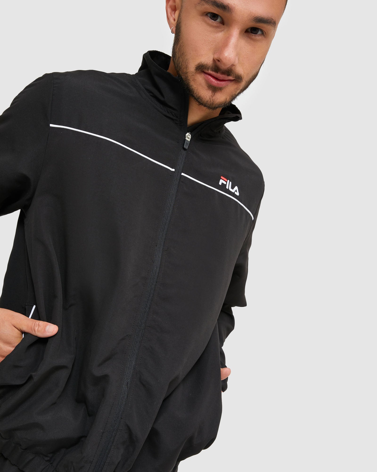 Fila strap hot sale track jacket