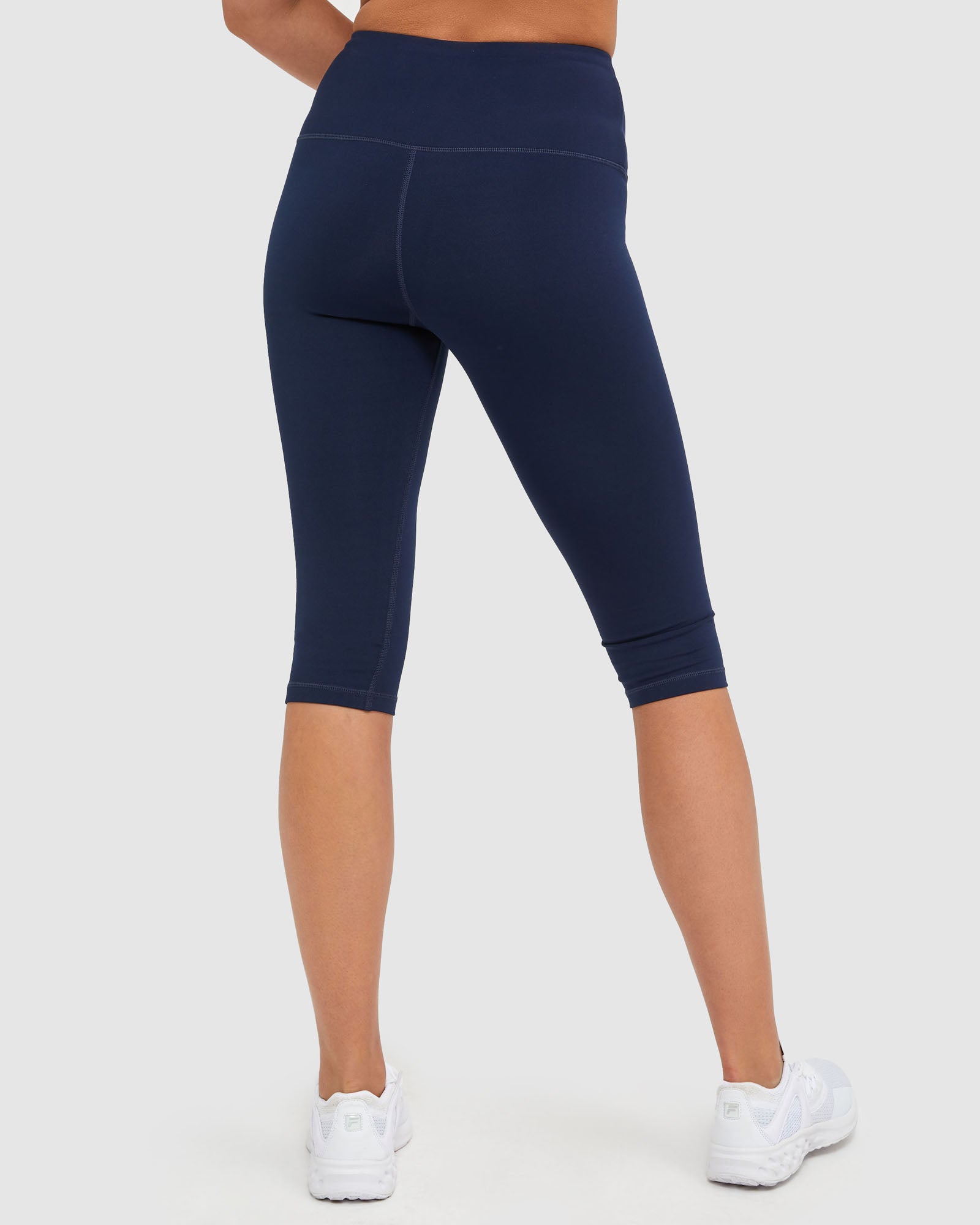 Buy Fila women plain capri leggings grape royal Online