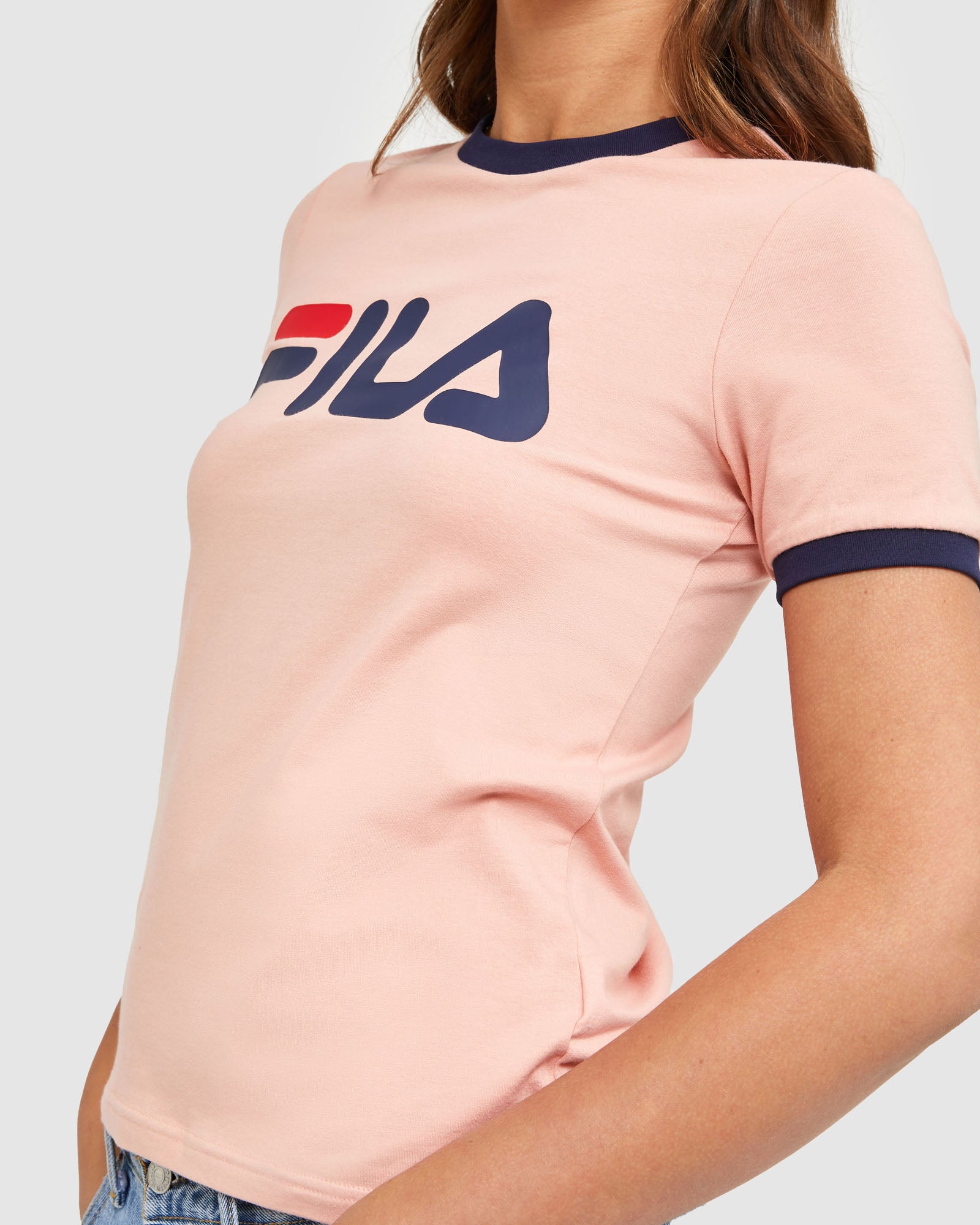Pink fila shirt womens 2025