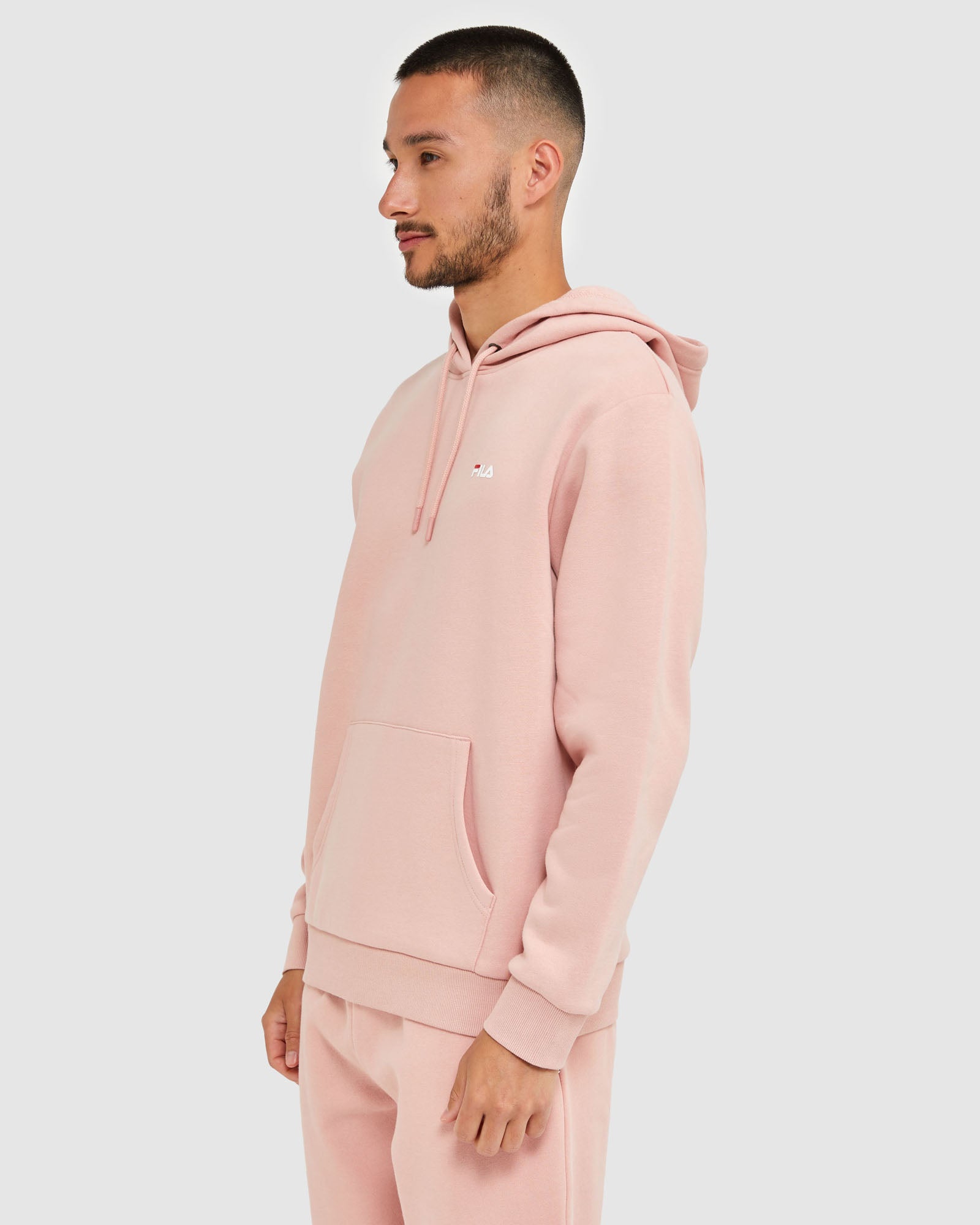 Pink fila hotsell hoodie mens