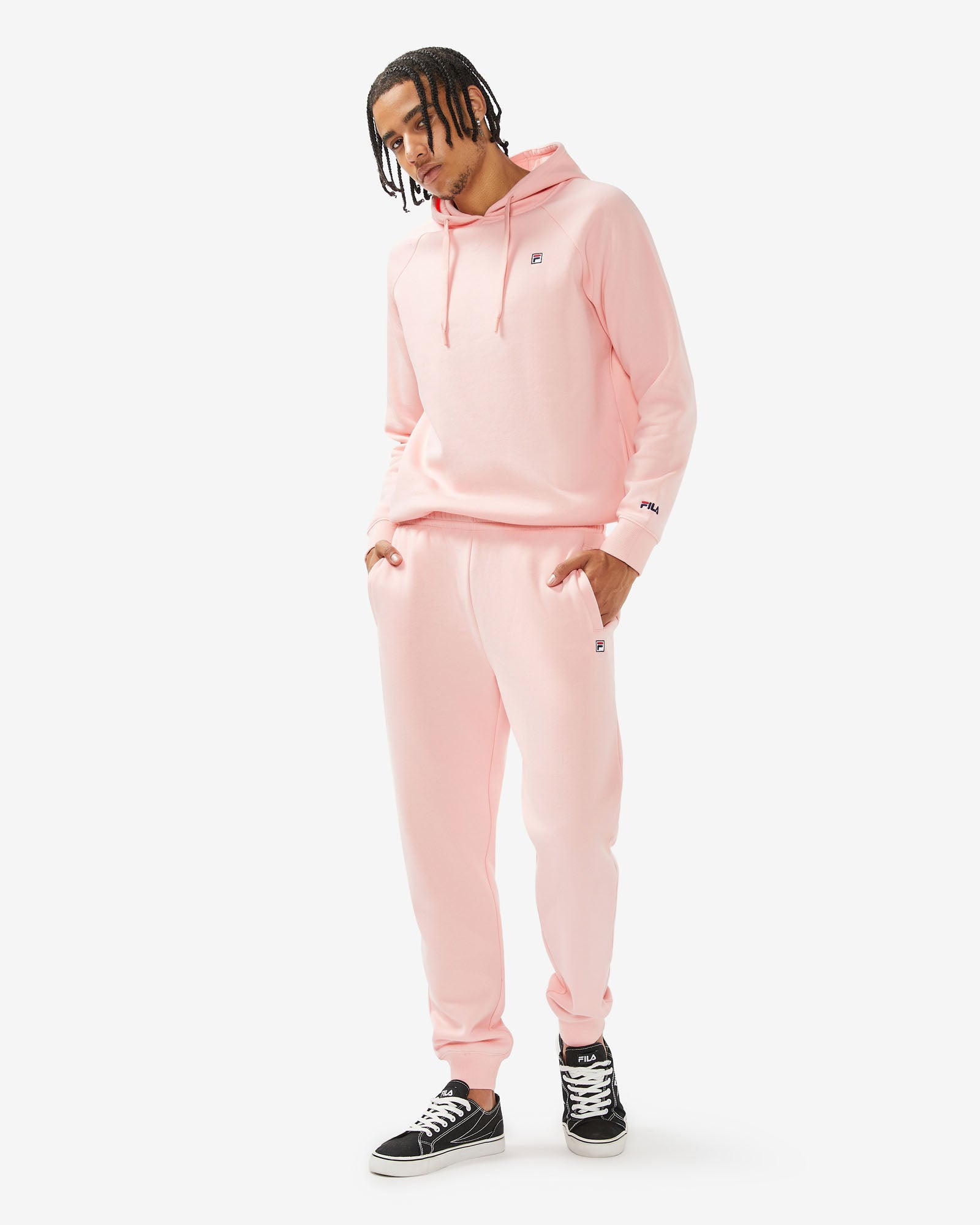 Pink fila tracksuit online