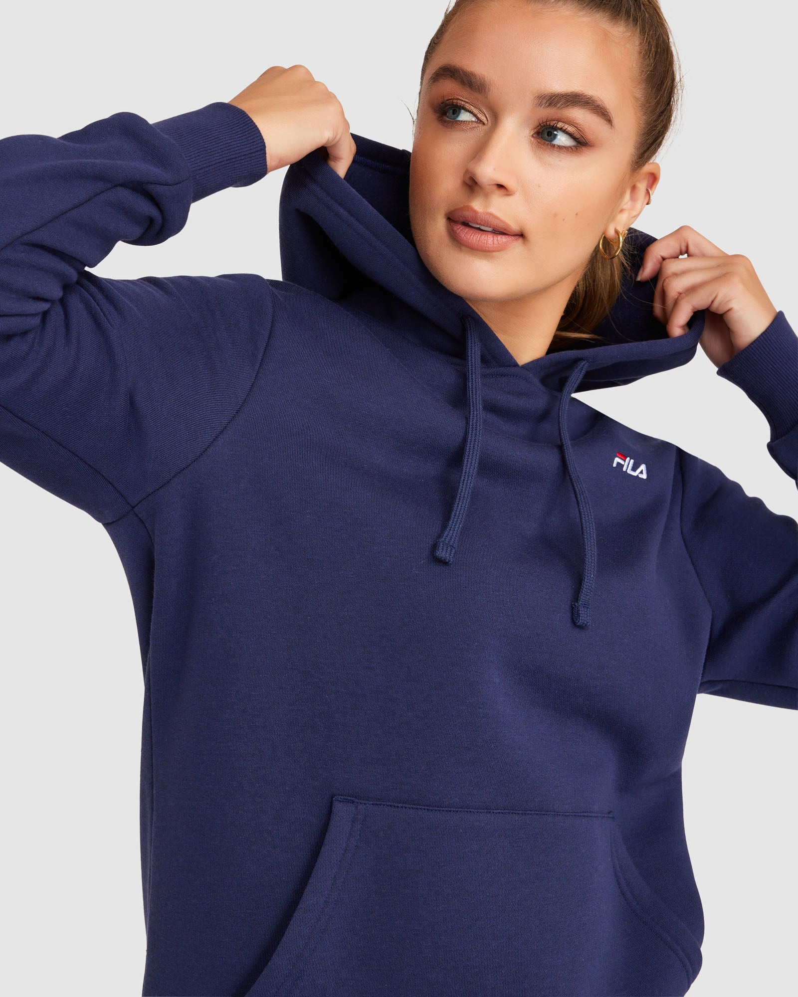 Baby blue fila on sale hoodie