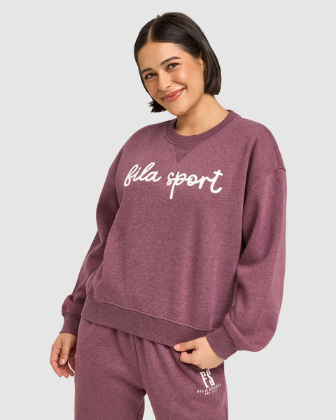 Fila sweatshirt womens purple discount